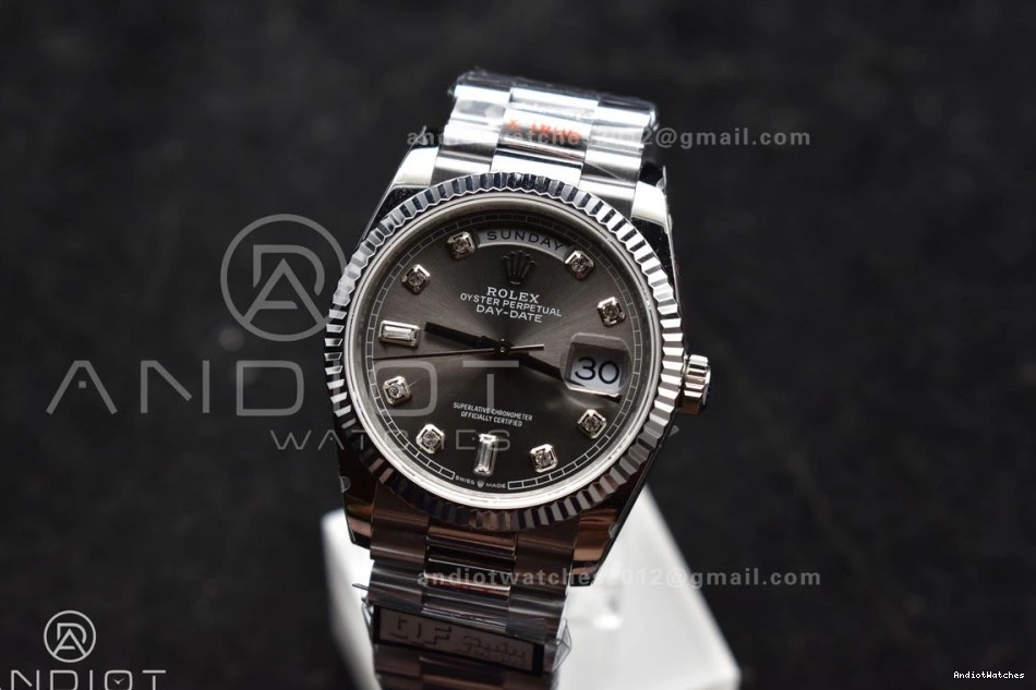 SS Best Grey 904L Diamond Weight) on Bracelet vr3255 750 Steel (Gain DayDate Edition Comfortable QF Dial President 36 V5 0419